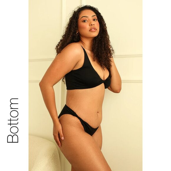 New DIPPIN DAISYS Kit Underwire Bikini Top, Charlie Cheeky Bikini Bottom Black M - Picture 15 of 16